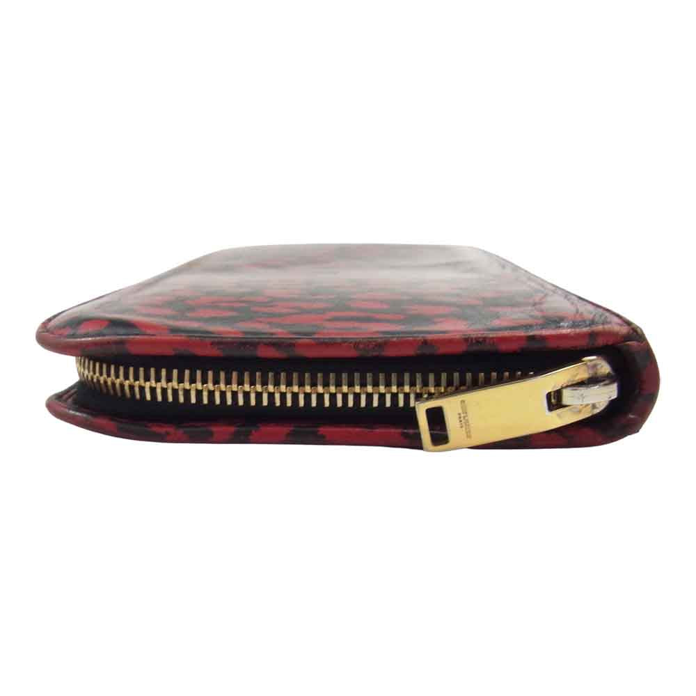 SAINT LAURENT サンローラン 328558 ベイビーキャット ラウンドファスナー ウォレット 長財布  レッド系【中古】