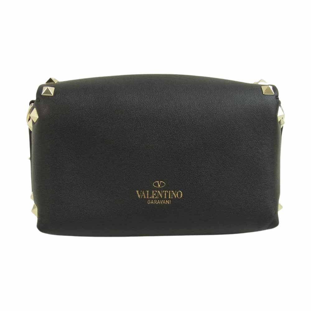 VALENTINO ヴァレンティノ RW2B0C68BOL Garavani Mini Rockstud Crossbody Bag ガラヴァーニ ミニ ロックスタッズ クロスボディ バッグ ブラック系【極上美品】【中古】