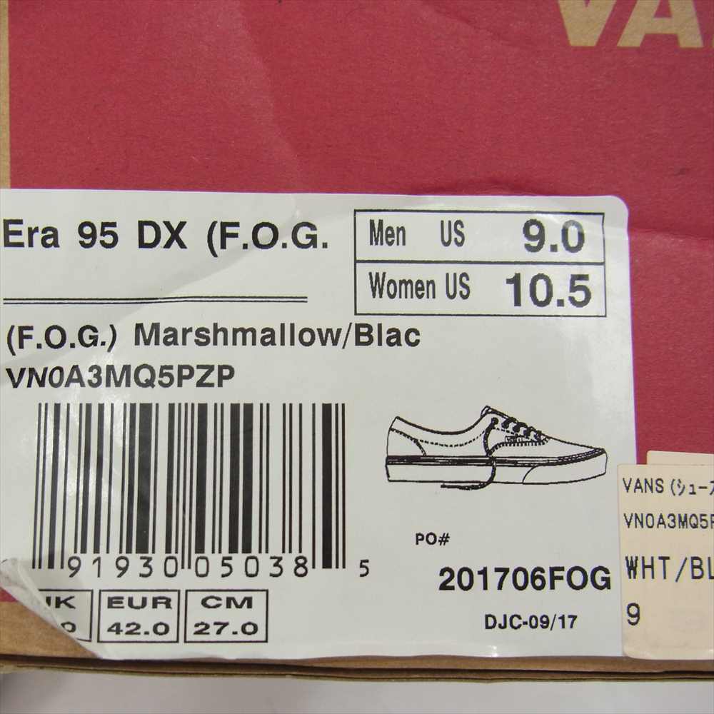 VANS バンズ Fear Of God フィア オフ ゴッド Era 95 DX エラ スニーカー ブラック系 27cm【中古】