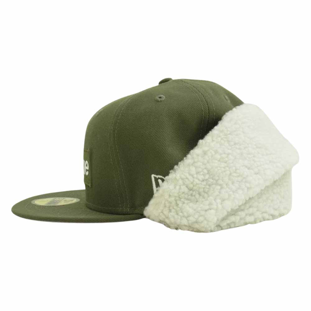 Supreme シュプリーム 21AW Earflap Box Logo New Era ニューエラ イヤーフラップ ボックロゴ キャップ カーキ系【新古品】【未使用】【中古】