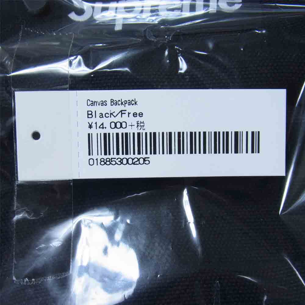 Supreme シュプリーム 20AW CANVAS BACK PACK キャンバス バックパック デイパック リュック ブラック系【中古】