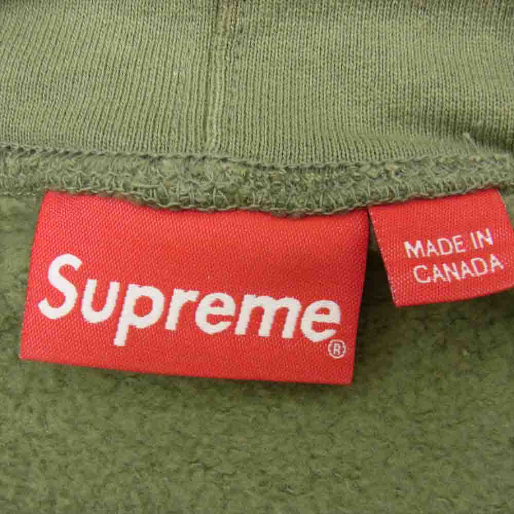 Supreme シュプリーム 21SS Shine Hooded Sweatshirt シャイン フーディー スウェット パーカー カーキ系 M【中古】