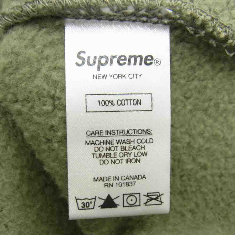 Supreme シュプリーム 21SS Shine Hooded Sweatshirt シャイン フーディー スウェット パーカー カーキ系 M【中古】