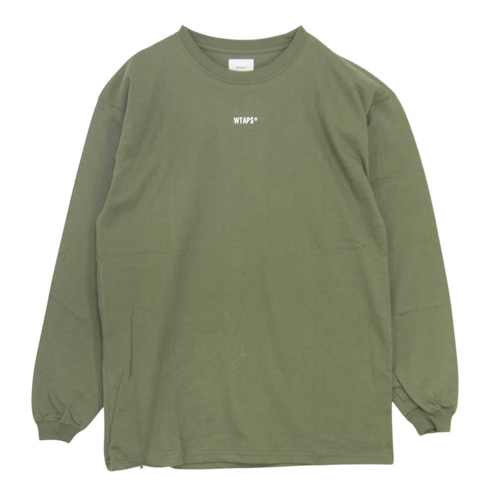 WTAPS ダブルタップス 21AW 212PCDT-L T02S CROSSBONES LS クロスボーン 長袖 Tシャツ カットソー カーキ系 L【新古品】【未使用】【中古】