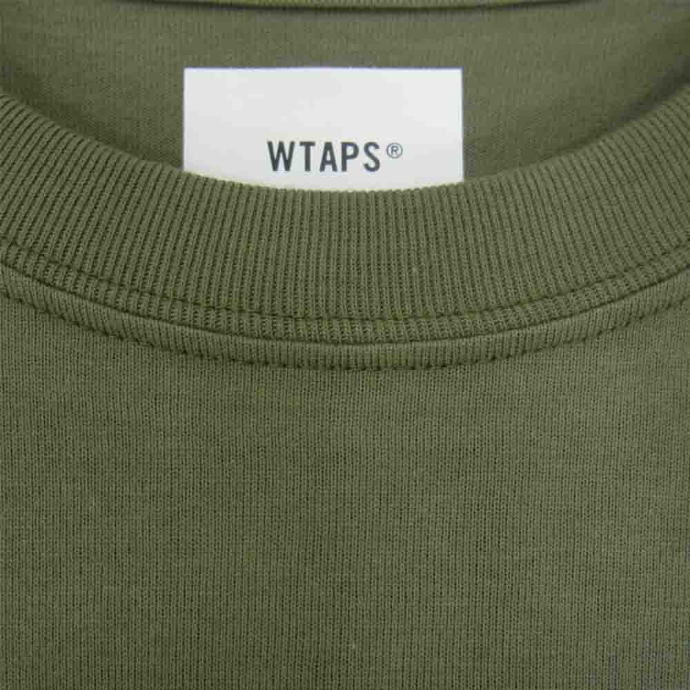 WTAPS ダブルタップス 21AW 212PCDT-L T02S CROSSBONES LS クロスボーン 長袖 Tシャツ カットソー カーキ系 L【新古品】【未使用】【中古】