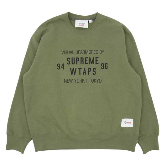 Supreme シュプリーム 21AW WTAPS Crewneck ダブルタップス クルーネック スウェット カーキ系 M【中古】
