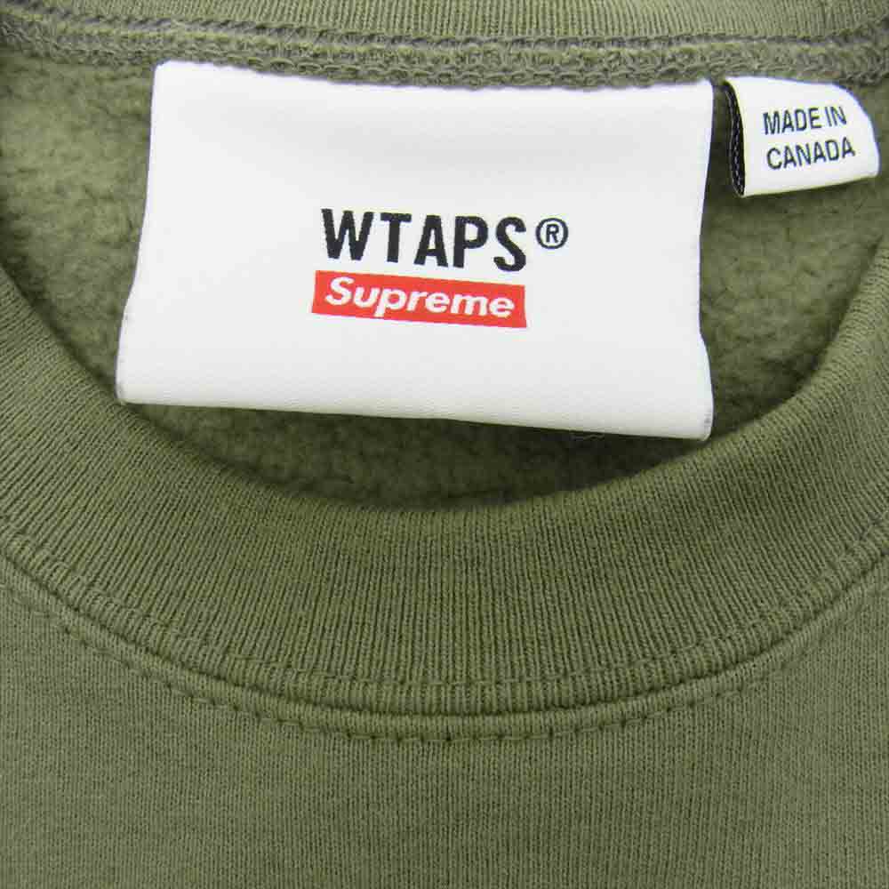 Supreme シュプリーム 21AW WTAPS Crewneck ダブルタップス クルーネック スウェット カーキ系 M【中古】