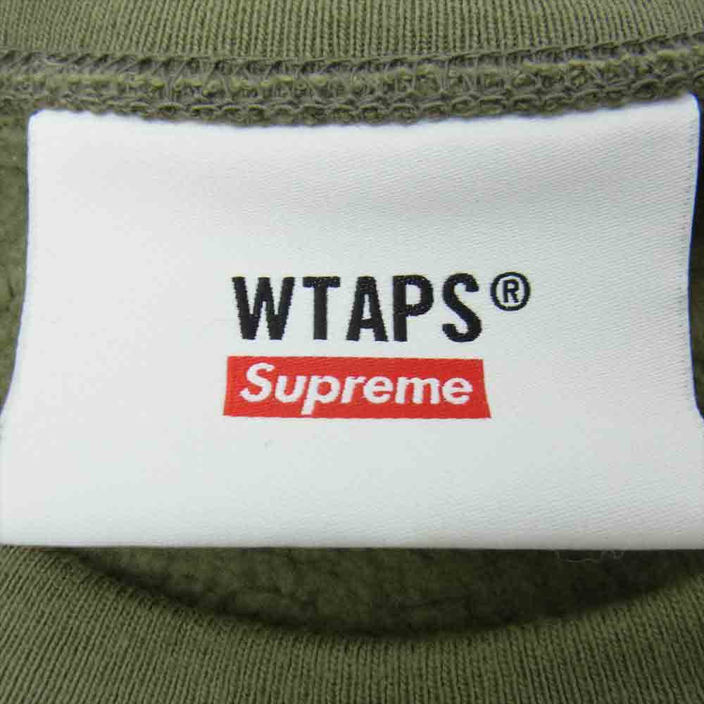 Supreme シュプリーム 21AW WTAPS Crewneck ダブルタップス クルーネック スウェット カーキ系 M【中古】