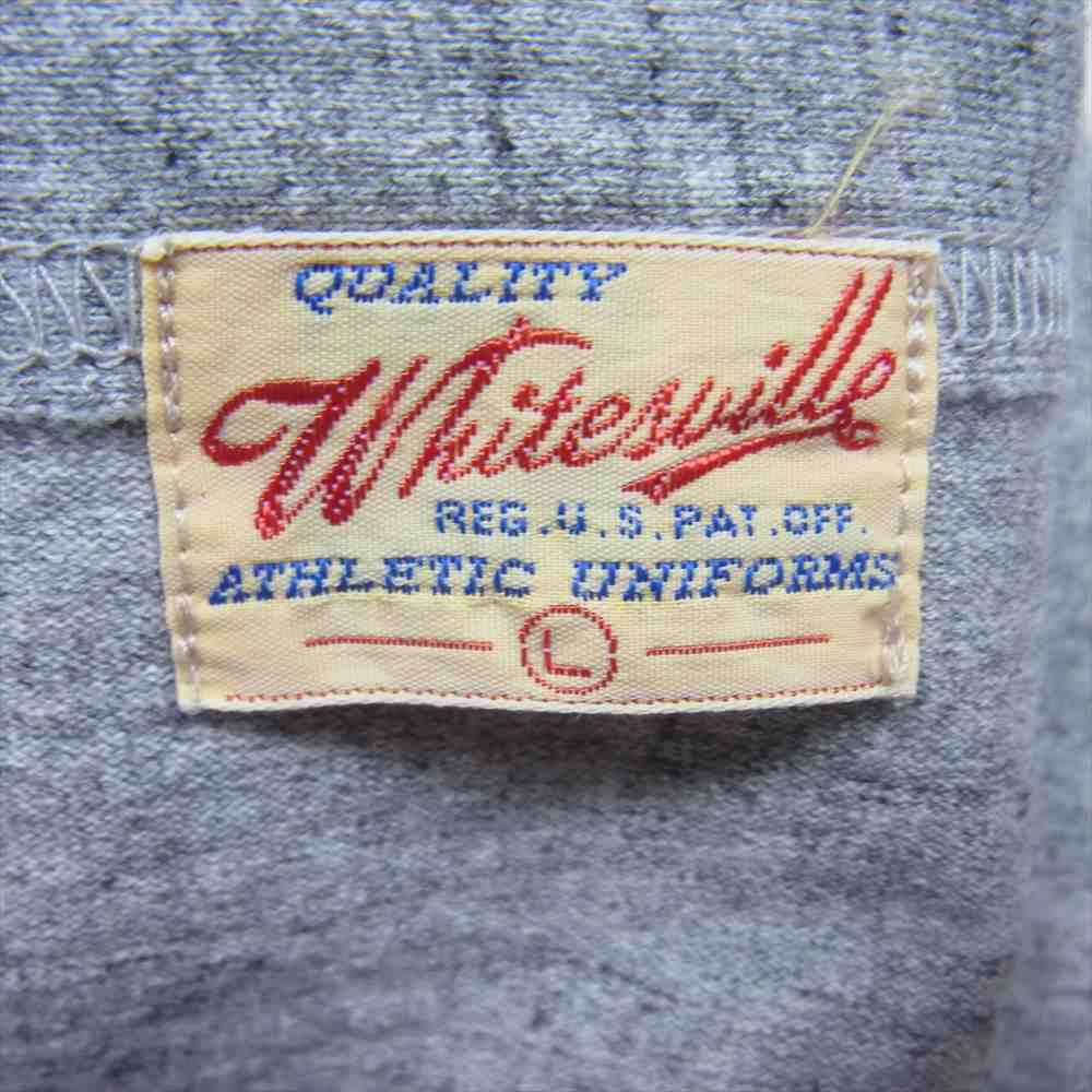 WHITESVILLE ホワイツビル 天竺 カットソー カーディガン 日本製 グレー系 L【中古】