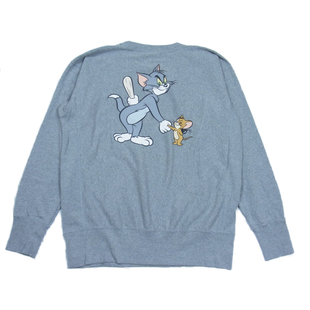 Champion チャンピオン × BEAMS ビームス TOM ＆ JERRY トムアンドジェリー REVERSE WEAVE リバースウィーブ 長袖 Tシャツ グレー系 L【美品】【中古】