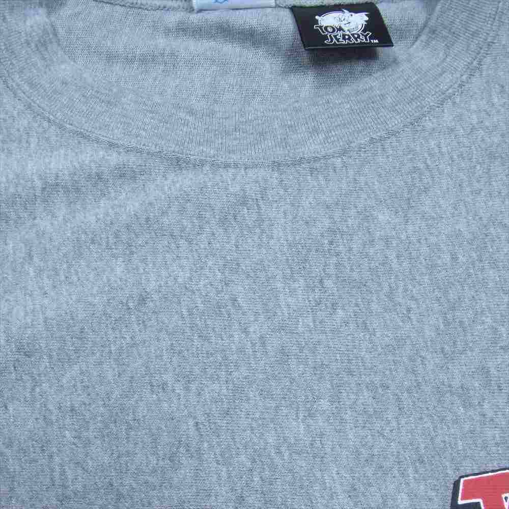 Champion チャンピオン × BEAMS ビームス TOM ＆ JERRY トムアンドジェリー REVERSE WEAVE リバースウィーブ 長袖 Tシャツ グレー系 L【美品】【中古】
