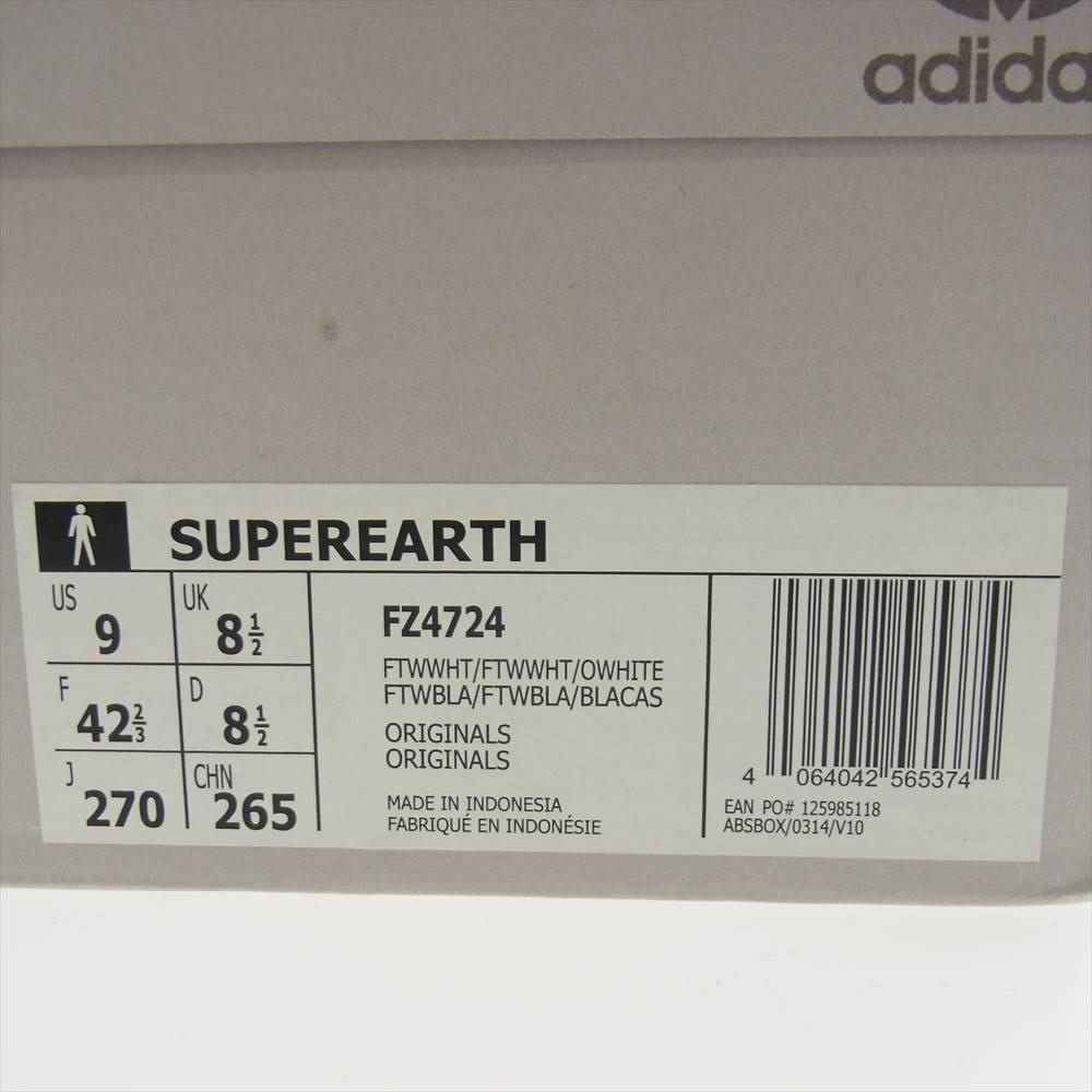 adidas アディダス FZ4724 SUPER STAR EARTH スーパースター アース ショーン ウェザー スプーン スニーカー ホワイト系 27cm【中古】