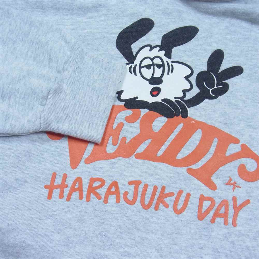ヴェルディ VERDY HARAJUKU DAY プリント プルオーバー パーカー グレー系 XL【中古】