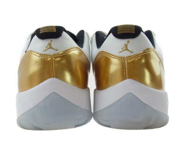 NIKE ナイキ 528895-103 AIR JORDAN 11 RETRO LOW エアジョーダン 3 レトロ ロー ホワイト メタリックゴールド スニーカー ゴールド系 ホワイト系 27.5cm【中古】