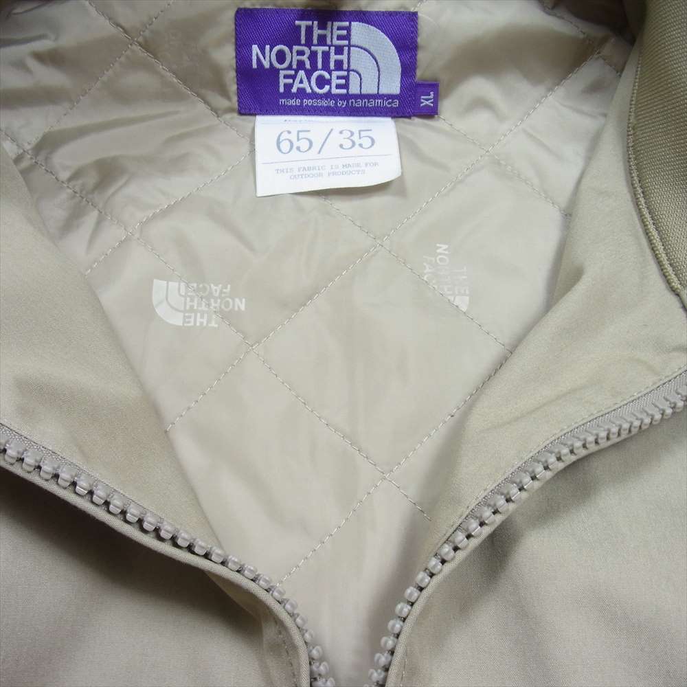 THE NORTH FACE ノースフェイス NY2072N PURPLE LABEL パープル レーブル 65/35 insulation mountain field jacket インサレーション マウンテン フィールド ジャケット ベージュ系 XL【中古】