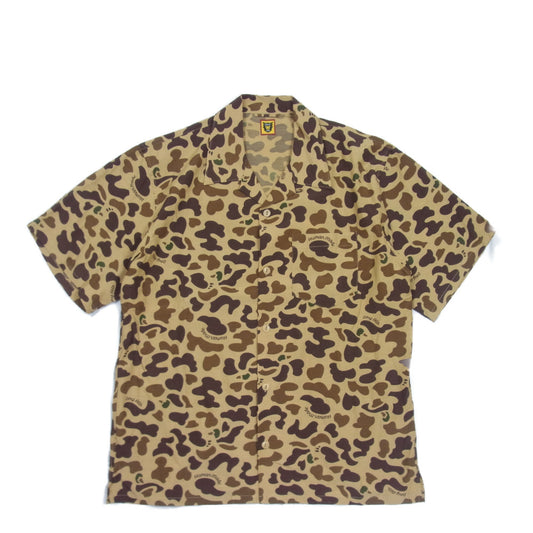HUMAN MADE ヒューマンメイド Duck Camo Aloha Shirt ダック カモ アロハ シャツ ベージュ系 L【中古】