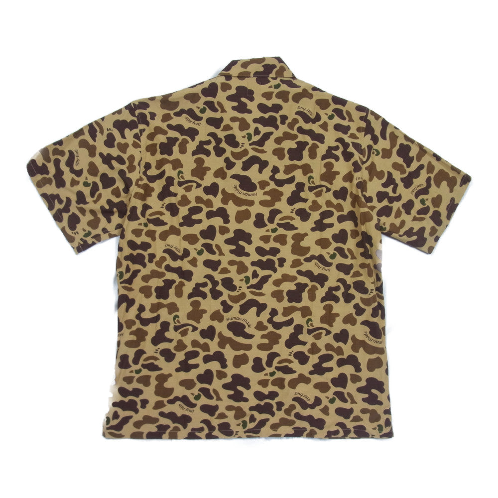 HUMAN MADE ヒューマンメイド Duck Camo Aloha Shirt ダック カモ アロハ シャツ ベージュ系 L【中古】