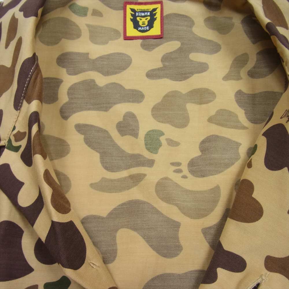 HUMAN MADE ヒューマンメイド Duck Camo Aloha Shirt ダック カモ アロハ シャツ ベージュ系 L【中古】