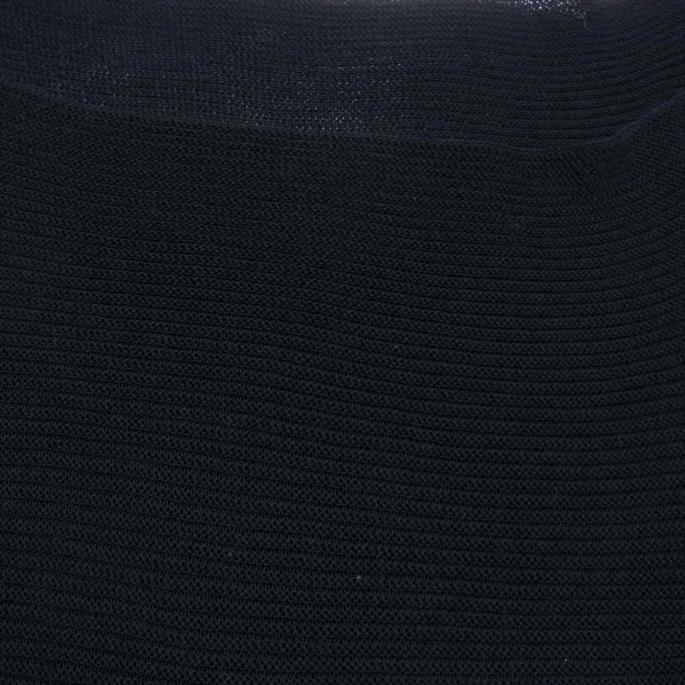 ISSEY MIYAKE イッセイミヤケ 132 5. IL71KN731 FLAT RIB KNIT 横リブ サマーニット フレンチスリーブ ベスト ブラック系 2【中古】