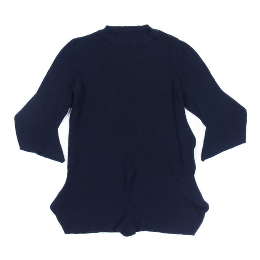 ISSEY MIYAKE イッセイミヤケ HaaT ハート HA53KJ311 クルーネック リブ ジグザグニット ダークネイビー系 4【中古】