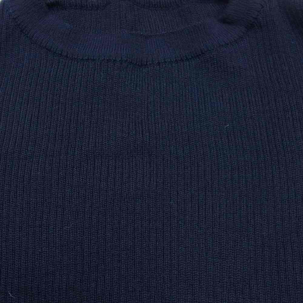 ISSEY MIYAKE イッセイミヤケ HaaT ハート HA53KJ311 クルーネック リブ ジグザグニット ダークネイビー系 4【中古】