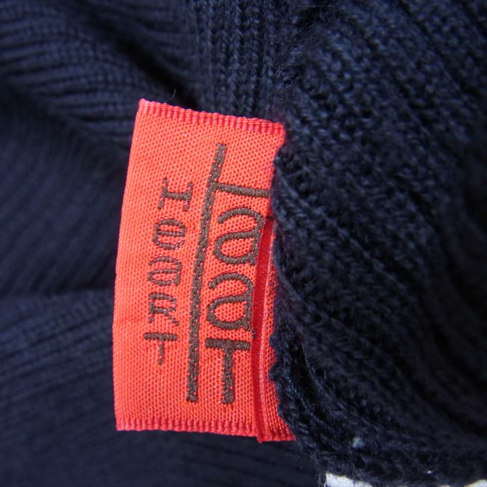 ISSEY MIYAKE イッセイミヤケ HaaT ハート HA53KJ311 クルーネック リブ ジグザグニット ダークネイビー系 4【中古】