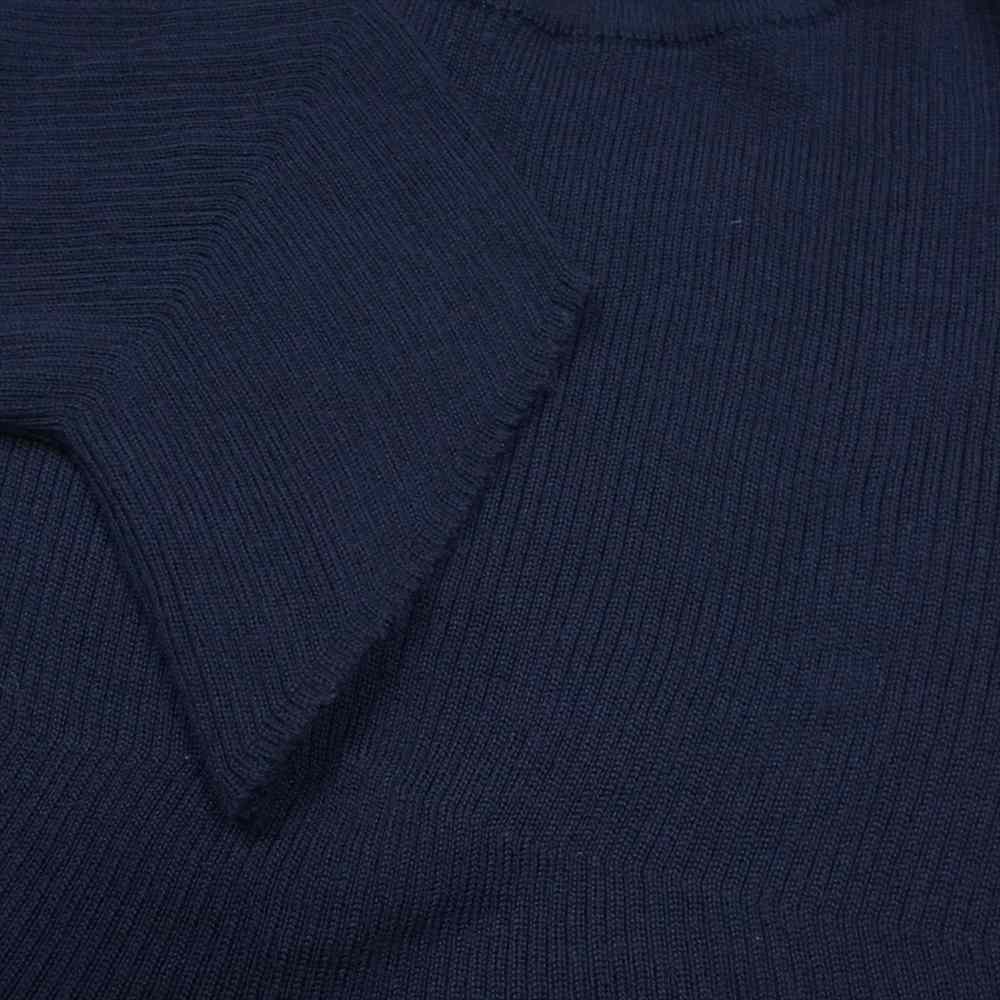 ISSEY MIYAKE イッセイミヤケ HaaT ハート HA53KJ311 クルーネック リブ ジグザグニット ダークネイビー系 4【中古】