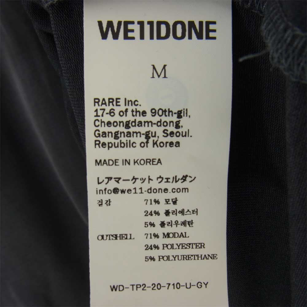 ウェルダン WD-TP2-20-710-U-GY 胸ロゴ モダール エステル Tシャツ グレー系 M【美品】【中古】