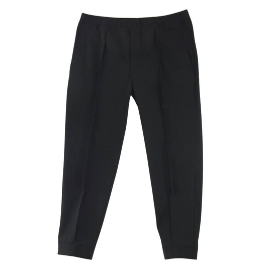 NEIL BARRETT ニールバレット 20AW 国内正規品 PBPA799H-PO33 SLIM FIT REGULAR RISE 裾ジップ スリムフィット レギュラーライズ イージー パンツ ブラック系 48【美品】【中古】