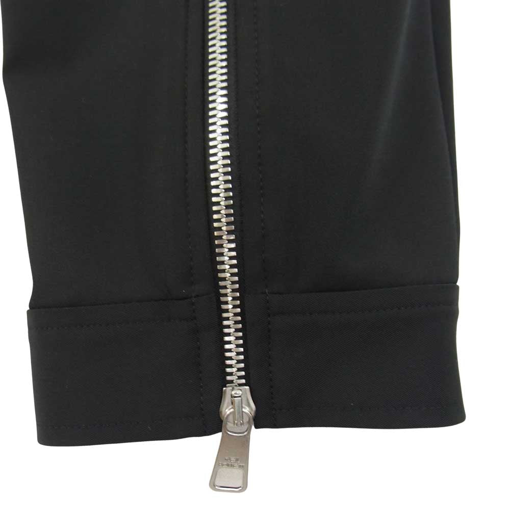 NEIL BARRETT ニールバレット 20AW 国内正規品 PBPA799H-PO33 SLIM FIT REGULAR RISE 裾ジップ スリムフィット レギュラーライズ イージー パンツ ブラック系 48【美品】【中古】