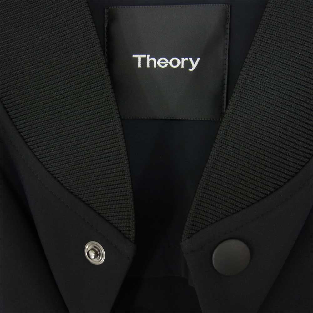 theory セオリー 02-2104004-050-906 Precision Ponte Murphy プレシジョン ポンチ マーフィー ストレッチナイロンジャージー スタジアムジャケット ブルゾン ブラック系 L【新古品】【未使用】【中古】
