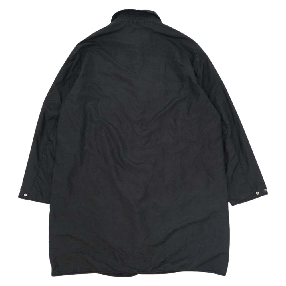 ジルサンダー プラス 22SS JPUU430277 MU470900A21 国内正規品 SPORT COAT 03 PD GD シルク混 ナイロン ロング コーチジャケット ブラック系 48【美品】【中古】