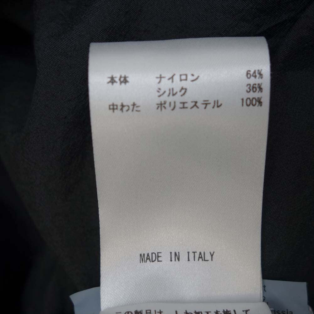 ジルサンダー プラス 22SS JPUU430277 MU470900A21 国内正規品 SPORT COAT 03 PD GD シルク混 ナイロン ロング コーチジャケット ブラック系 48【美品】【中古】
