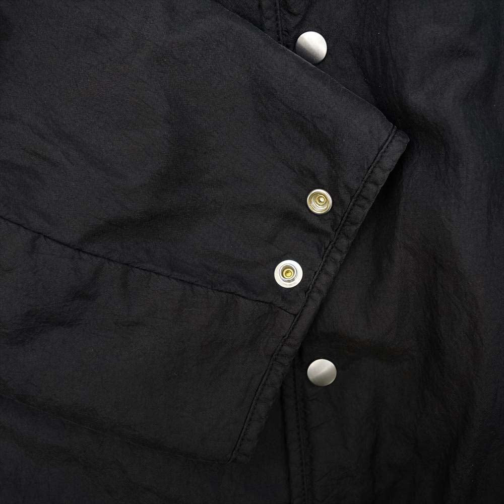ジルサンダー プラス 22SS JPUU430277 MU470900A21 国内正規品 SPORT COAT 03 PD GD シルク混 ナイロン ロング コーチジャケット ブラック系 48【美品】【中古】