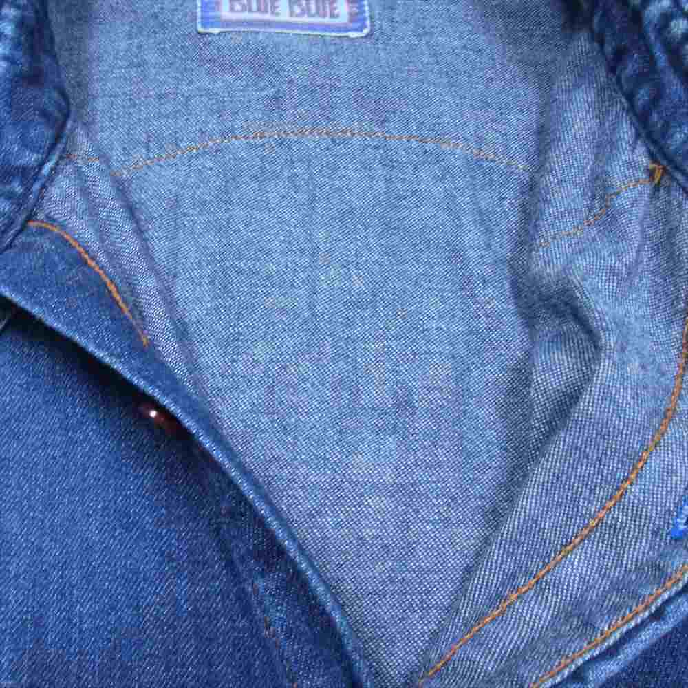 BLUE BLUE ブルーブルー クラシック ユーズド ウェスタン シャツ 加工 インディゴ シャツ インディゴブルー系 M【中古】