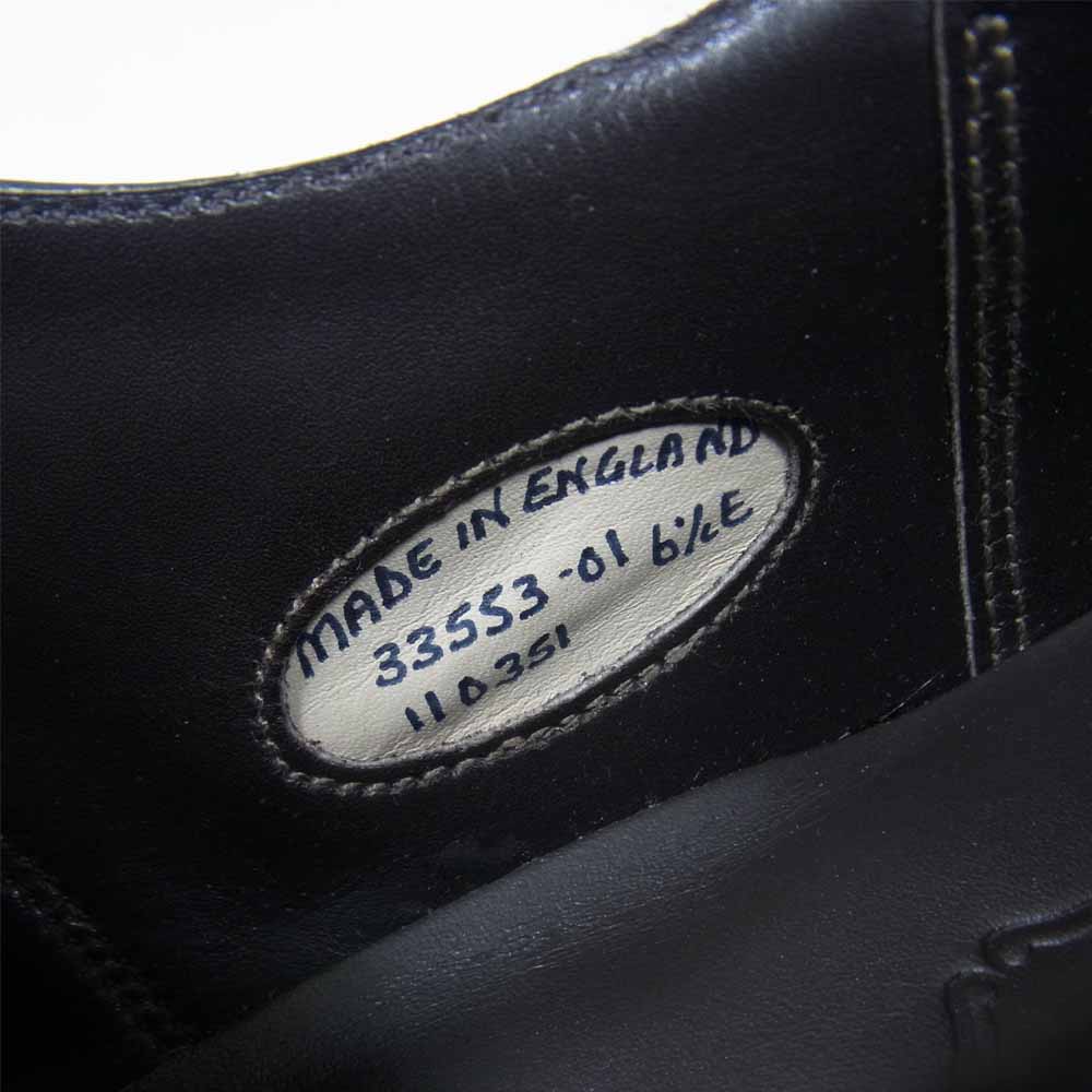 グレンソン 33553-01 MACCLESFIELD クォーターブローグ 内羽根 ストレートチップ レザー シューズ ブラック系 6.5E【新古品】【未使用】【中古】