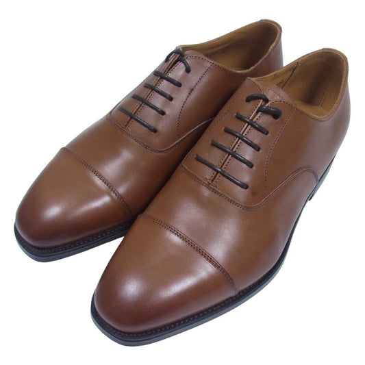 グレンソン 22346-257 LONDON 内羽根 ストレートチップ レザー シューズ コニャック ブラウン系 6.5F【新古品】【未使用】【中古】