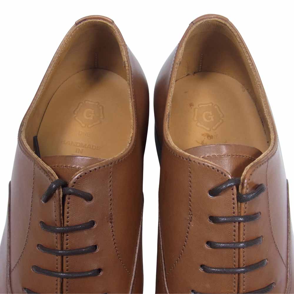 グレンソン 22346-257 LONDON 内羽根 ストレートチップ レザー シューズ コニャック ブラウン系 6.5F【新古品】【未使用】【中古】