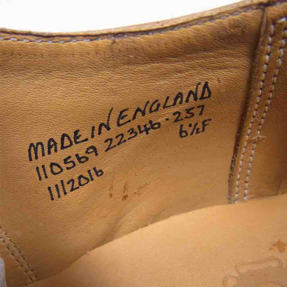 グレンソン 22346-257 LONDON 内羽根 ストレートチップ レザー シューズ コニャック ブラウン系 6.5F【新古品】【未使用】【中古】