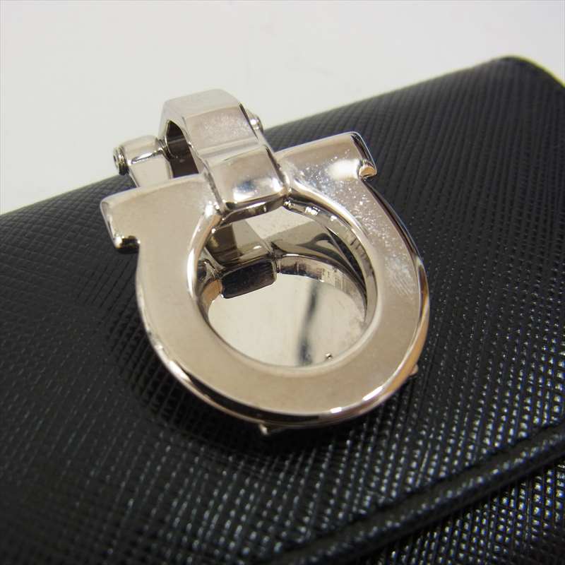 Salvatore Ferragamo サルヴァトーレフェラガモ ガンチーニ 6連 レザー キーケース ブラック系【中古】