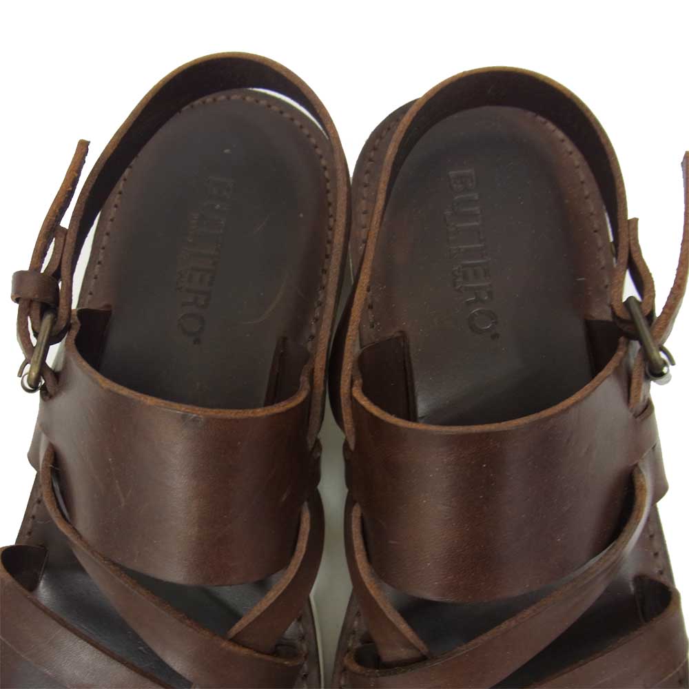 BUTTERO ブッテロ vibramソール Vi-Lite レザー ストラップ サンダル ブラウン系 サイズ表記無【中古】