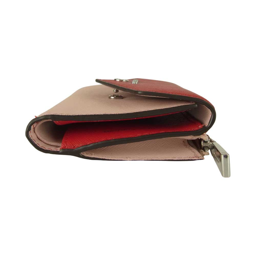 Michael Kors マイケルコース JET SET CHARM ジェットセット チャーム ミディアム エンベロープ カードウォレット レッド系 ピンク系【美品】【中古】