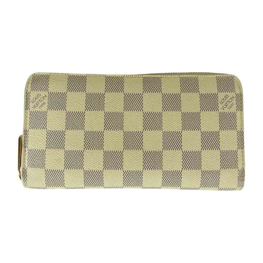 LOUIS VUITTON ルイ・ヴィトン N60019 ジッピー ダミエ アズール ラウンドファスナー ウォレット 長財布 グレー系 ホワイト系【中古】