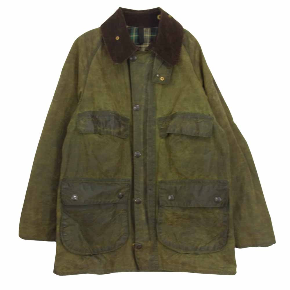 Barbour バブアー 80s 2ワラント ビデイル オイルド ジャケット カーキ系 34【中古】