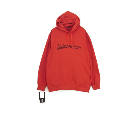 UNDERCOVER アンダーカバー UI2A4805 ロゴ プリント プルオーバー スディー パーカー レッド系 3【新古品】【未使用】【中古】