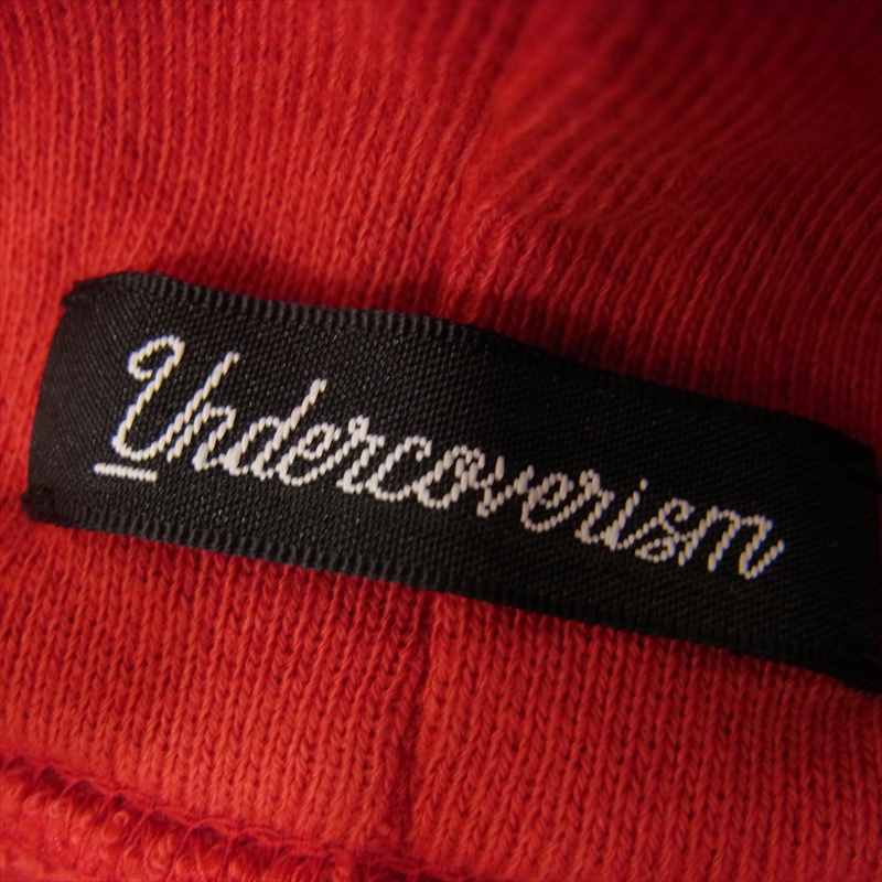 UNDERCOVER アンダーカバー UI2A4805 ロゴ プリント プルオーバー スディー パーカー レッド系 3【新古品】【未使用】【中古】