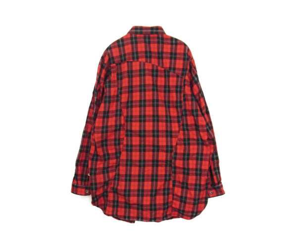 UNDERCOVER アンダーカバー 21AW 2A4402 UNDERCOVERISM アンダーカバイズム コットン チェック シャツ レッド系 2【新古品】【未使用】【中古】