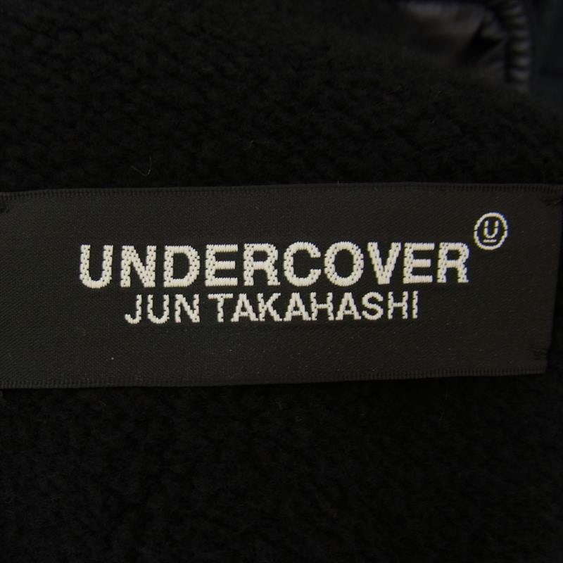 UNDERCOVER アンダーカバー 21AW UC2A4102-1 ビキモウウラケ フード付 ラペル Pe 切替 ジップ ジャケット フード付 スウェット ジャケット ブラック系 3【美品】【中古】