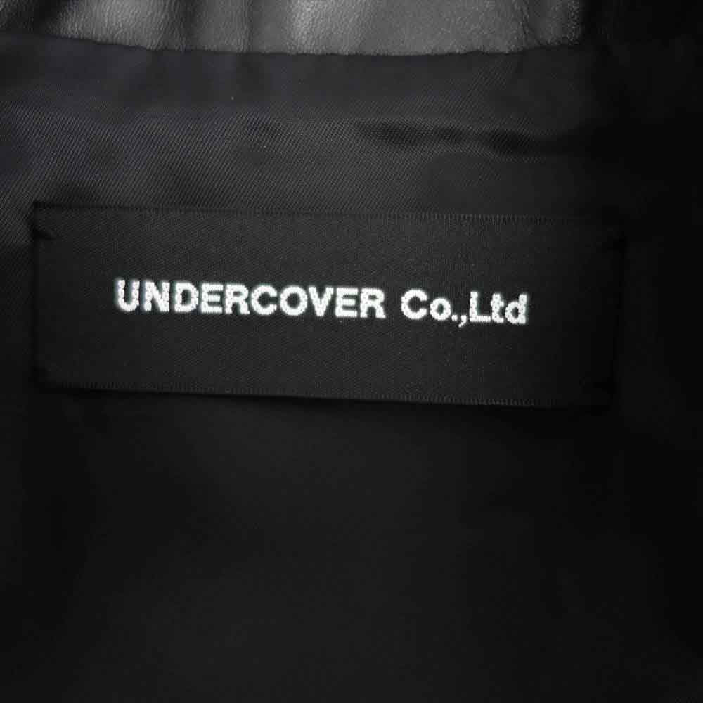 UNDERCOVER アンダーカバー 21AW UC2A4207 KN カーデ MIX レザー ライダース ニット ドッキング ライダース ジャケット ブラック系 1【美品】【中古】