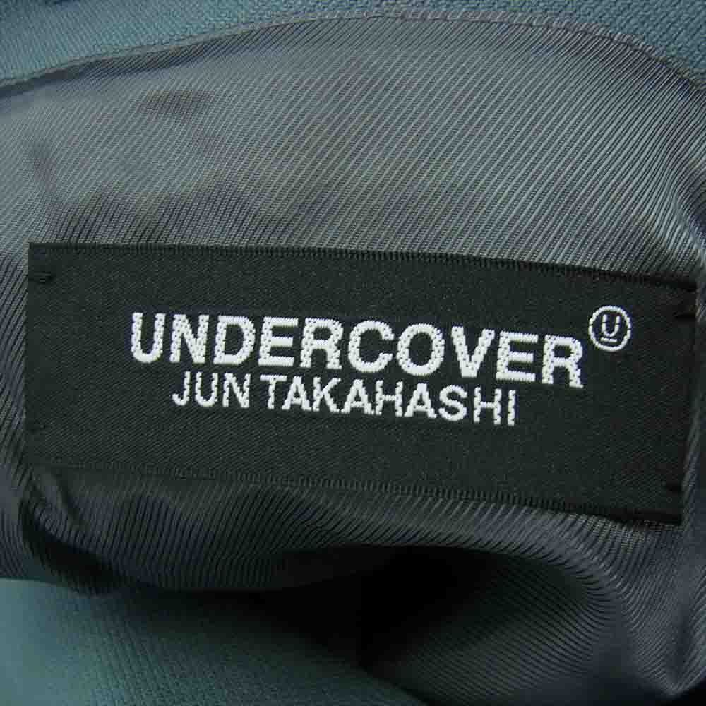 UNDERCOVER アンダーカバー 21AW UC2A4305 ロゴ シングル コート 袖 ダウン 切替 コート ブルー系【極上美品】【中古】